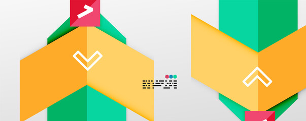 Shiny color triangles and geometric shapes vector abstract background