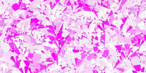 Light Pink vector texture with random triangles.