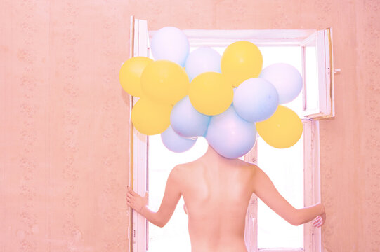 person with a balloon