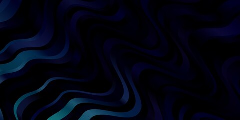 Dark Blue, Green vector backdrop with bent lines.