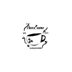 Coffee shop logo design vector