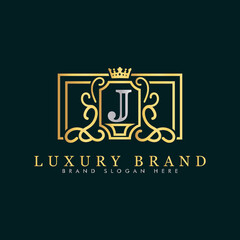 Golden luxury logo design