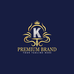 Golden luxury logo design