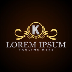 Golden luxury logo design