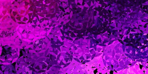 Light purple, pink vector pattern with polygonal shapes.