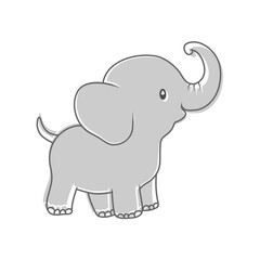 Baby elephant. children's cartoon character for books, and theme design