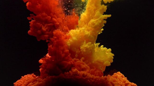 Beautiful colored background. Paint under water