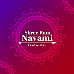 decorative ram navami festival card design