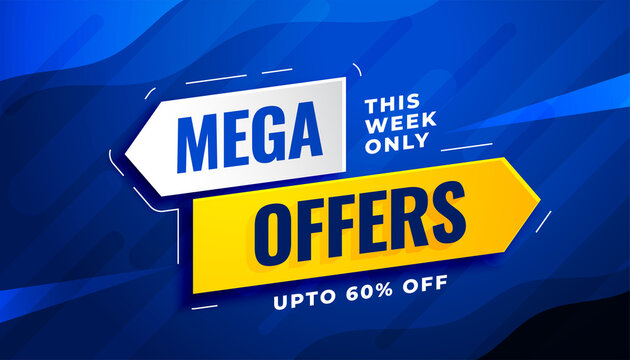 mega sale and offers banner template