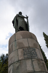 Afonso Henriques statue at Guimaraes and sky