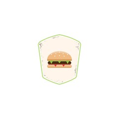 Burger Food logo Illustrator design