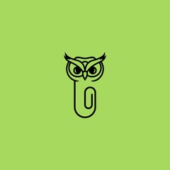 OWL Logo animal Illustrator Template Design