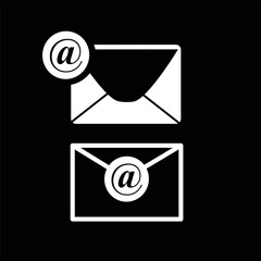 Email icon. Image of an envelope with the email symbol. Editable vector.