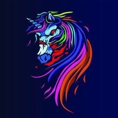 Horse head tattoo style