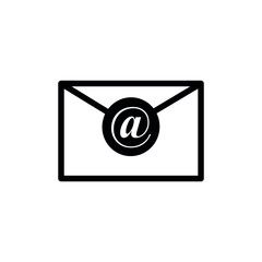 Email icon. Image of an envelope with the email symbol. Editable vector.