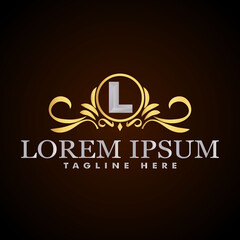 Golden luxury logo design