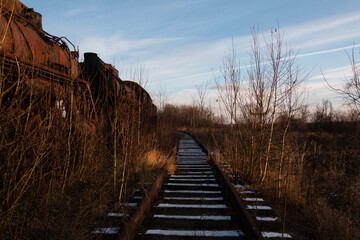 main carriage of an old steam locomotive