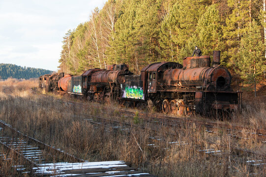 main carriage of an old steam locomotive
