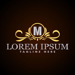 Golden luxury logo design
