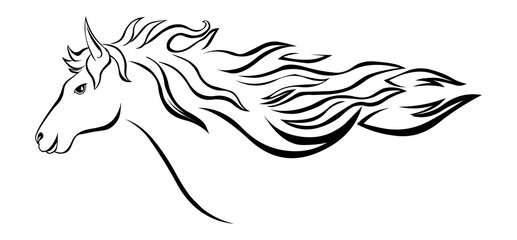 Horse head vector logo icon