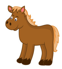Horse cartoon clipart vector