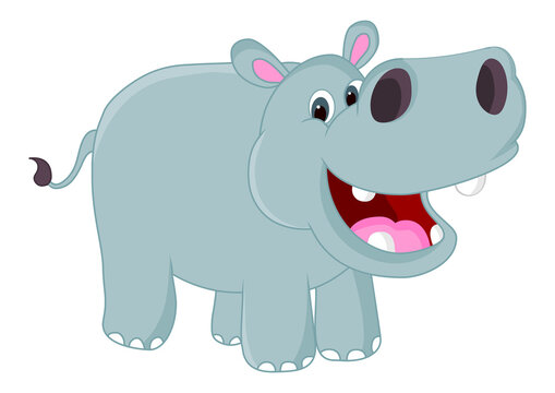Hippo Wild animal cartoon