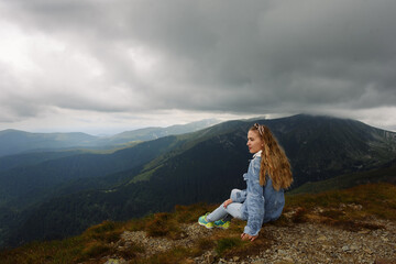 Naklejka premium beautiful view in the mountains