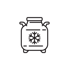 cryobank, storage tank, cryo bank line icon