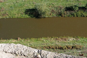 Orheiul Vechi - orthodoxes Höhlenkloster, Schlucht aus Muschelkalksteinfelsen, Ursprung Sarmatisches Meer. Republik Moldau.
