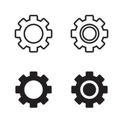 Cog vector icon, setting symbol. Modern, simple flat vector illustration for web site or mobile app