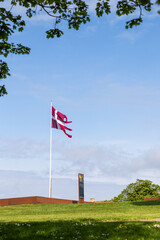 The original Danish flag (Dannebrog) at Vordingborg Castle (Gåsetårnet)