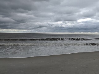 ocean on a cloudy day