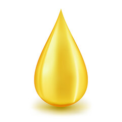 Oil drop or honey isolated on white background as industrial and petroleum concept. vector illustration.