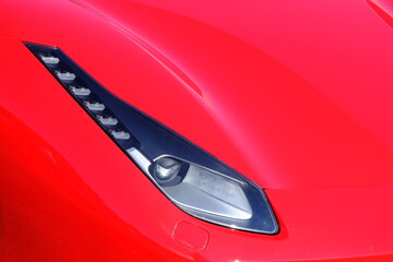 Car headlights and front