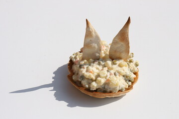 Masurischer Kartoffelsalat. Gemüsesalat polnisch.