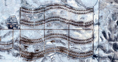 the trap,  abstract photography of the deserts of Africa from the air. 