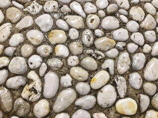 White stone decorate on floor and walkway.