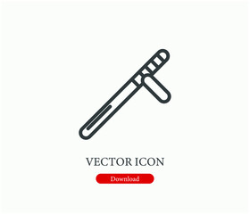 Obraz premium Baton vector icon. Editable stroke. Linear style sign for use on web design and mobile apps, logo. Symbol illustration. Pixel vector graphics - Vector