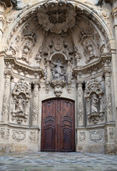 church entrance in basque country