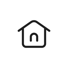 Home icon flat vector illustration