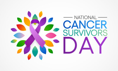 Fototapeta na wymiar National Cancer survivors day is observed every year in June, it is a disease caused when cells divide uncontrollably and spread into surrounding tissues. Cancer is caused by changes to DNA.