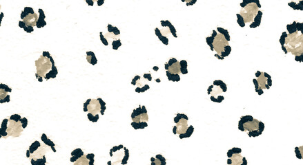 Fototapeta premium Flower Leopard All Over. Trendy Beige Watercolor