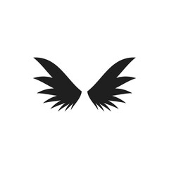 Wings icon flat vector illustration