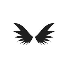 Wings icon flat vector illustration