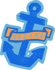 Anchor patterned vector print design