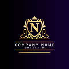 Obraz premium Golden luxury logo design