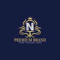 Golden luxury logo design
