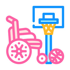 sport inclusive life color icon vector. sport inclusive life sign. isolated symbol illustration