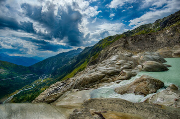 Rhone Gletscher & Rhonetal in der Schweiz