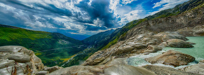 Rhone Gletscher & Rhonetal in der Schweiz